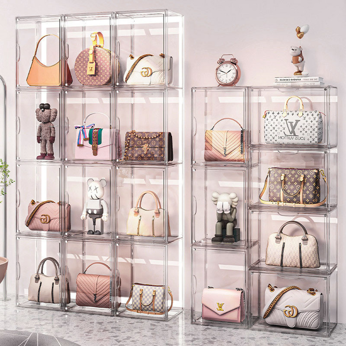 찬람 명품 신발 가방보관함 투명 가방정리함 아크릴케이스, 6개, 403025cm