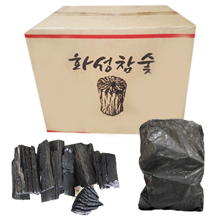 프리미엄 검탄 16kg 개별포장 바베큐 참숯, 20개, 800g