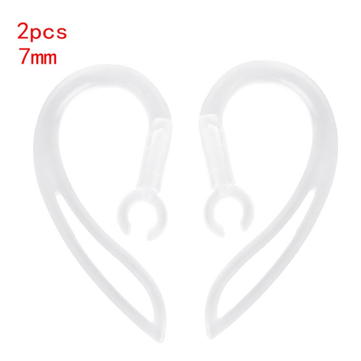 7mm Bluetooth 호환 이어폰 투명한 소프트 실리콘 이어 후크 루프 클립