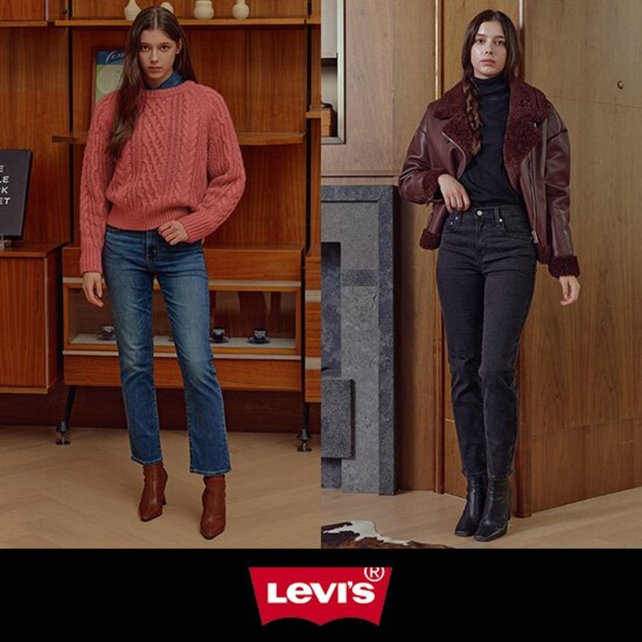 [론칭가 159,000원]리바이스 24FW 신상 724 여성 웜기모 데님 2종