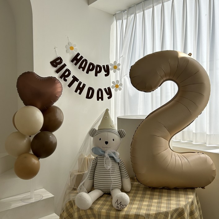 하피블리 두돌 생일상 숫자 풍선 생일 파티 용품 세트 19,900