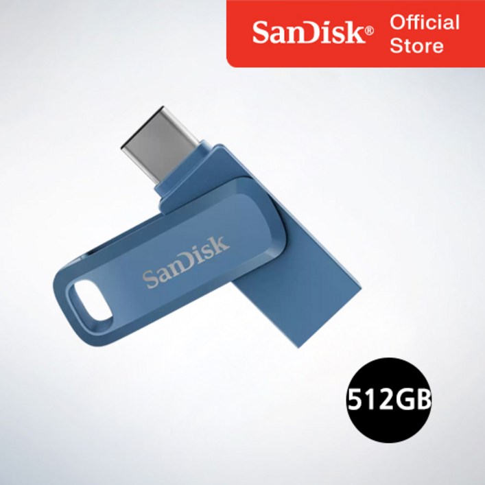 샌디스크 USB 메모리 Ultra Dual Go 울트라 듀얼 고 TypeC OTG USB 3.1 SDDDC3 512GB 네이비블루