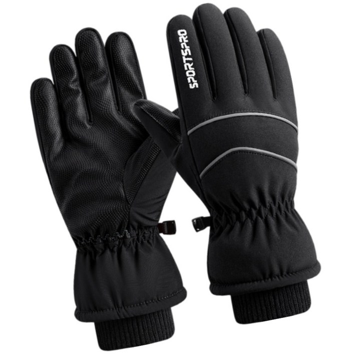 루맥스 LuMax 아웃도어 오토바이 자전거 방한장갑 스마트폰터치 겨울 스포츠, 블랙