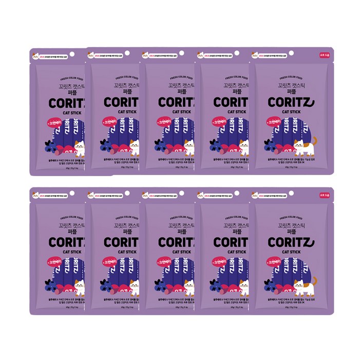 꼬릿츠 짜먹는 고양이간식, 옐로우 60g, 60g, 10개