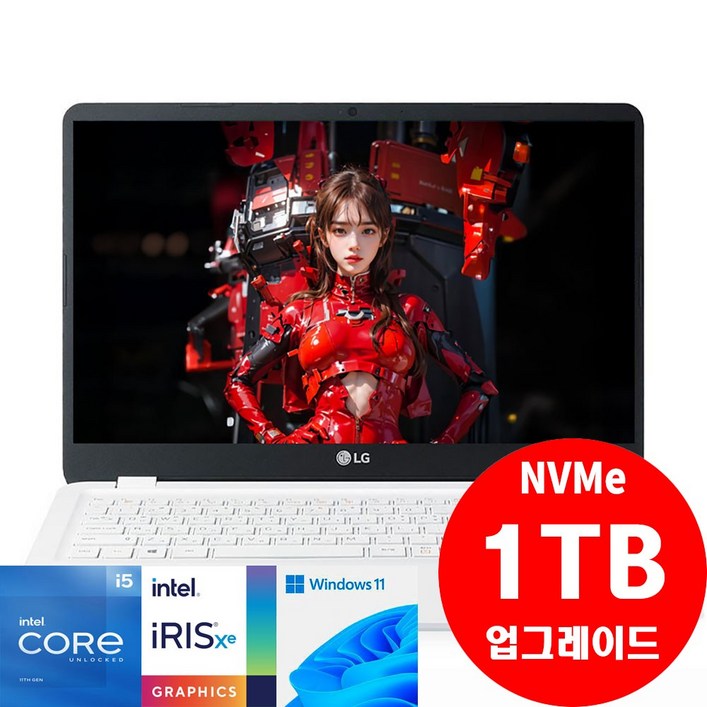 LG전자 울트라PC 15U50P i5-1135G7/16G/NVMe SSD 512GB/Iris Xe/윈11 15.6인치 FHD 고사양 노트북 SSD 무료 업그레이드!!, LG전자 15U50P, WIN11 Home, 16GB, 512GB, 화이트