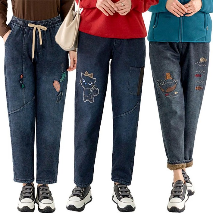 로즈맘 무노털안감청바지