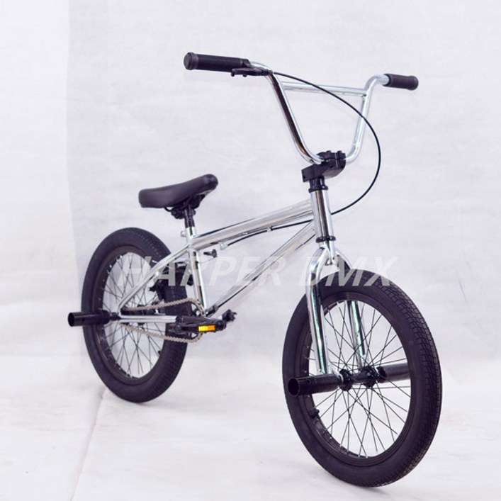 GTD 비엠엑스 BMX 자전거 18인치 묘기 익스트림 연습 입문용 스턴트 자전거, 03 도금+블랙