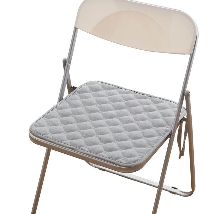 미끄럼방지 식탁 의자 방석 끈고정 의자 방석 사각 누빔 방석