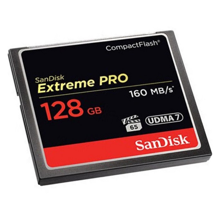 샌디스크 익스트림 프로 콤팩트 플래시 카드 4K 3D UDMA-7, 1개, 128GB