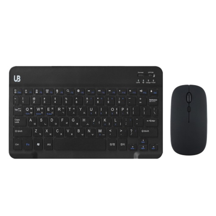 UB BK1 블루투스 무선 키보드마우스 세트, 텐키리스, 블랙 미디움, 비케이원 UB BK1 블루투스 무선 키보드마우스 세트, 텐키리스, 블랙 미디움, 비케이원