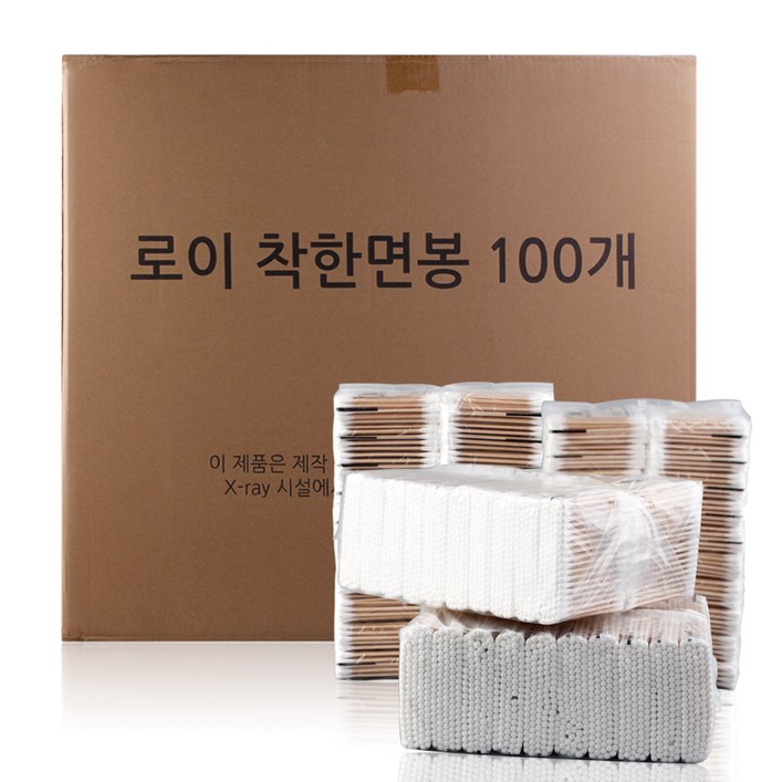 착한 나무 면봉, 100개입, 500개