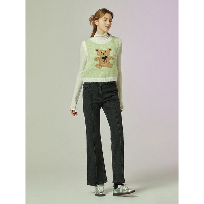 씨씨클럽 씨씨콜렉트 절개라인 부츠컷 데님팬츠 C234PSA438_BK1 2498994