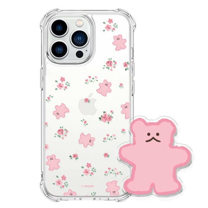 플라워 구미베어 갤럭시 아이폰 젤하드 휴대폰 케이스아크릴톡