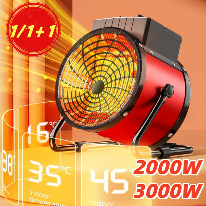 1/1+1미니 온풍기 팬히터속열 강력 온풍기 난방기 욕실 대면적 난방기 사무실전기온풍기 2000w/3000w