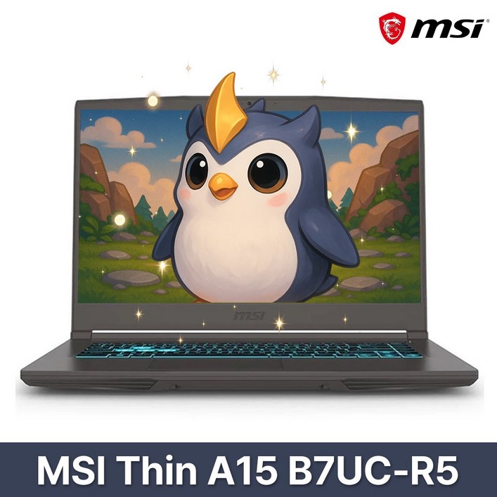 MSI 2024 씬 A15 라이젠5 라이젠 7000 시리즈 지포스 RTX 3050, B7UCR5273XKR, Free DOS, 8GB, 512GB, 코스모스그레이