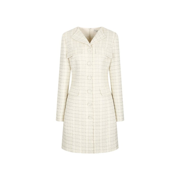 JJ지고트 백 리본 디테일 트위드 원피스A0OP511 QWN976 IKQ699