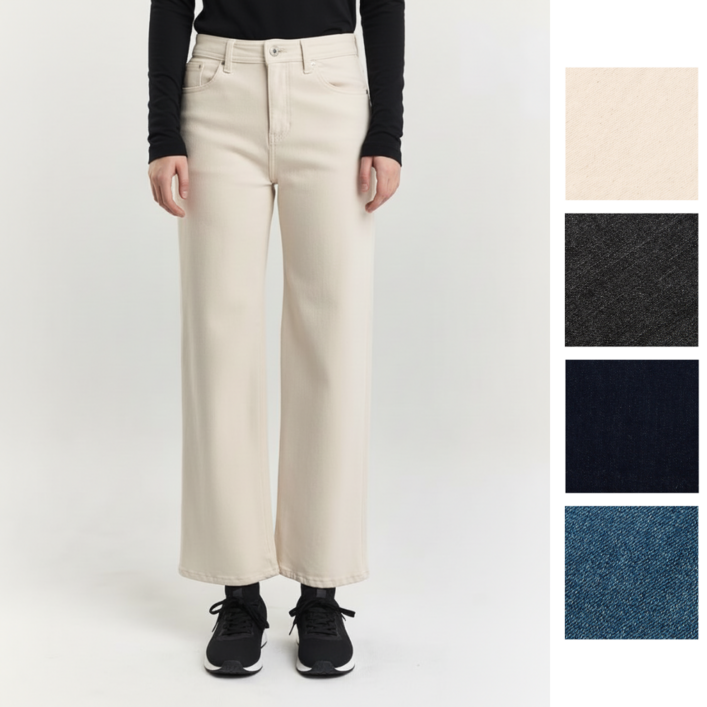 헤지스 레이디스 24FW 세미와이드 데님 팬츠 4color