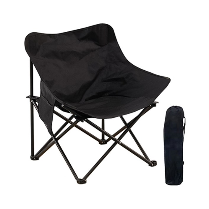 소소 접이식 캠핑 의자 야외 휴대용 원터치, 04. 소형 블랙 1+1 - 쇼핑앤샵
