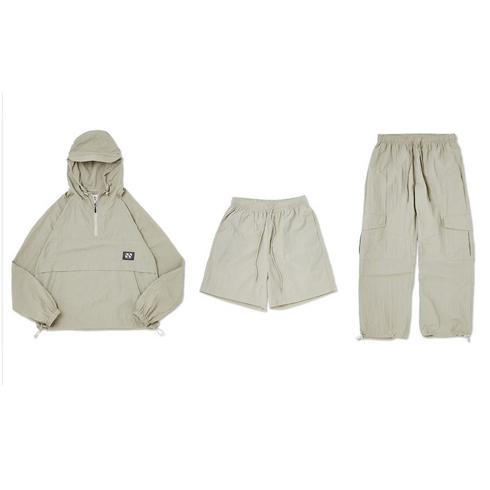 피핀 남녀공용 후드 아노락 3피스 풀 셋업 CSOs0031