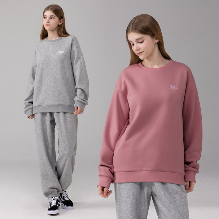 SET 에버라스트 여성 기모 맨투맨  조거팬츠