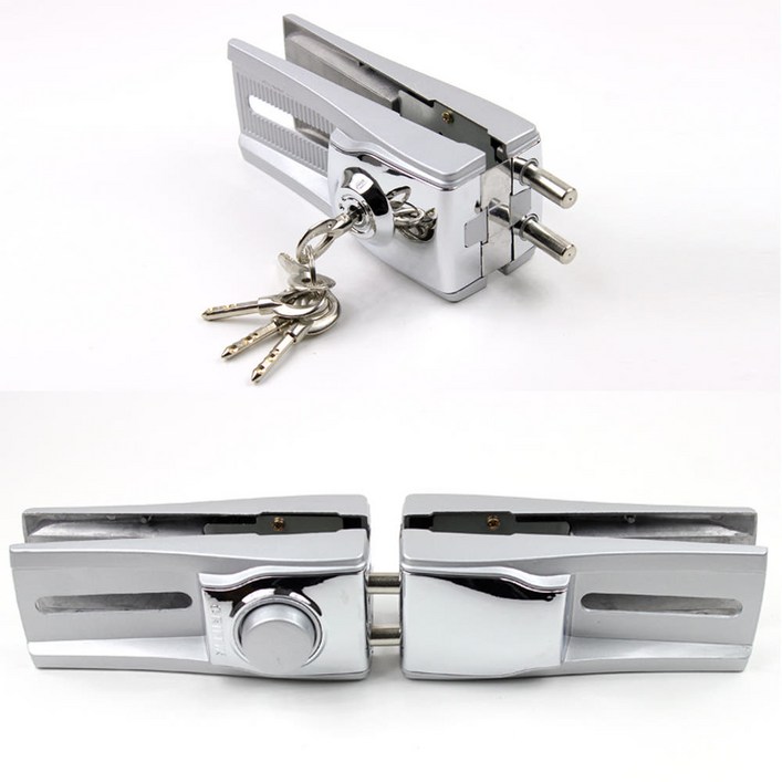 그리핀3 양문 강화유리 현관문 잠금장치 열쇠 보조키