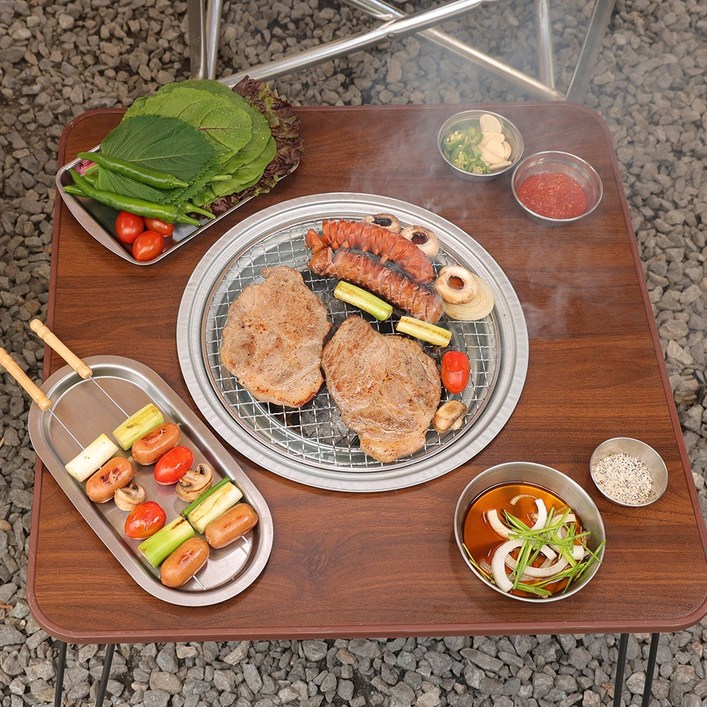 화로숮불 사각 그릴테이블 바베큐테이블 전용가방포함