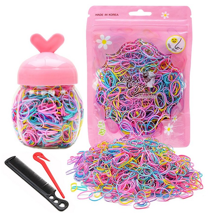 이쁨달다 유아용 국산 안아픈 아이럽밴드 S  대용량 지퍼백  통 이지컷  포켓빗 세트