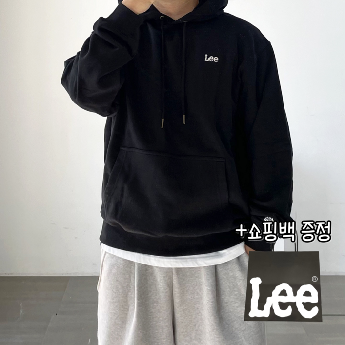 매장정품 Lee 리 스몰 트위치 로고 후드티 4color  쇼핑백