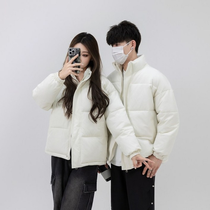 남여공용 하이넥 숏 패딩 빵빵한 볼륨감 웰론 자켓