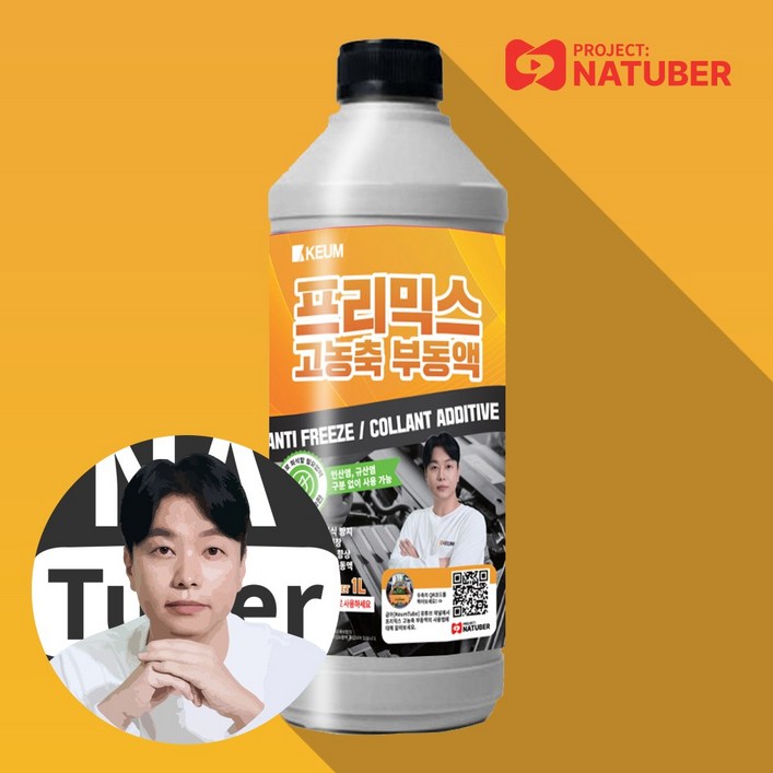 나튜버 금아 차량 사계절 냉각수 프리믹스 고농축 부동액 1리터, 1개, 1L 나튜버 금아 차량 사계절 냉각수 프리믹스 고농축 부동액 1리터, 1개, 1L