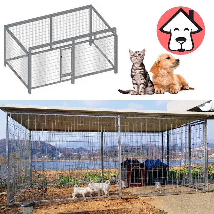 국내제작 튼튼이 견사  울타리 펜스 대형견 개집