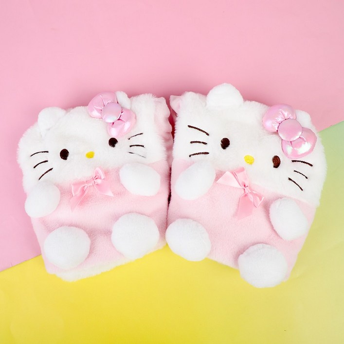 코지24 헬로키티 어린이 킥보드 자전거 장갑 입체 캐릭터 핸드워머 어린이 선물, 핑크, 1개