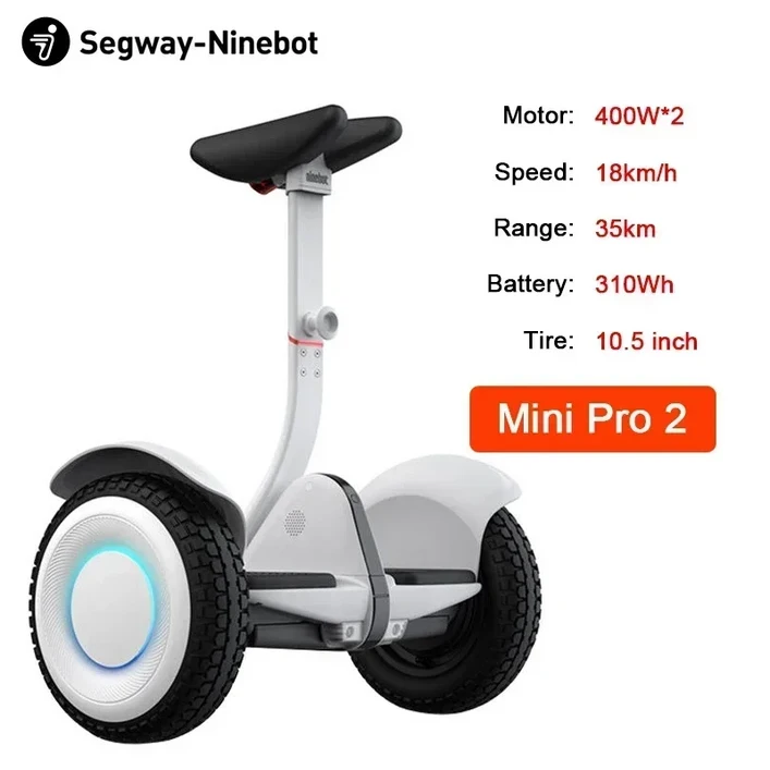 나인봇 바이 세그웨이 미니 프로2 자율 균형 전동 스쿠터 18kmh 속도 30km 주행거리 휴대용 고카트 키트