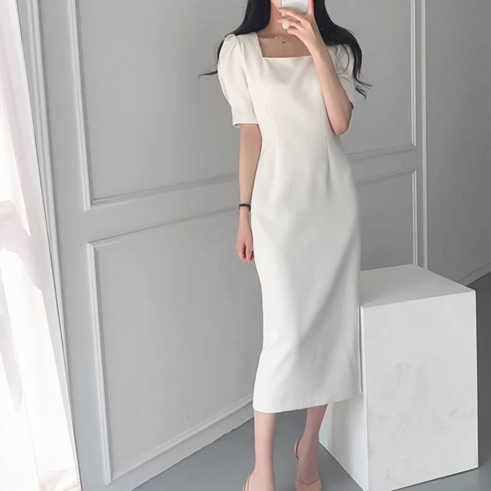 에스알비 스퀘어 넥 힙업 원피스