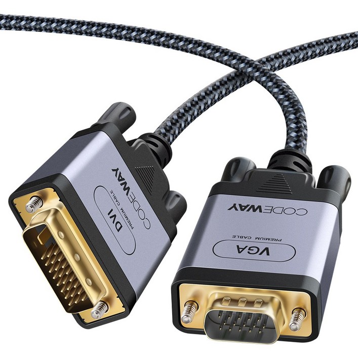 코드웨이 DVID to RGB VGA 케이블, 1.8m, 1개