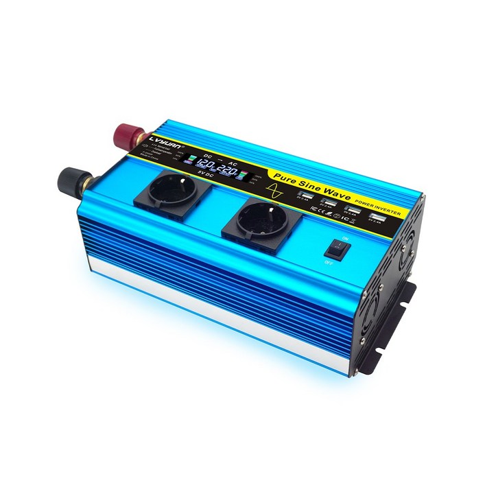 녹원LVYUAN 순수정현파 차량용 인버터 220V 2000W4000W 12V 24V 캠핑용 차박 캠핑 60Hz 자동차 인버터, 1개 녹원LVYUAN 순수정현파 차량용 인버터 220V 2000W4000W 12V 24V 캠핑용 차박 캠핑 60Hz 자동차 인버터, 1개