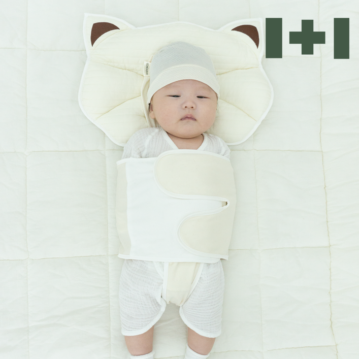 1 아나랩아나벨 신생아딸꾹질모자 set 모로반사스트랩 속싸개 출산선물 뒤집기방지