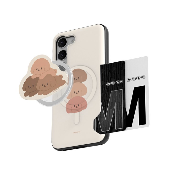 별다섯 핸드폰 맥세이프 투카드 수납 케이스 + 맥세이프 핸드 그립 스마트 톡 홀더