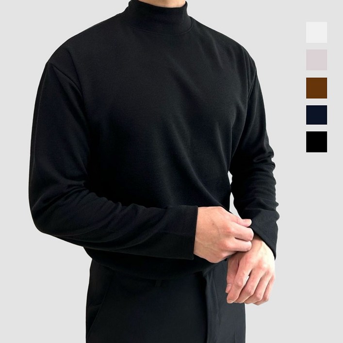 리펙트데이 남자 반폴라 니트 목폴라 스웨터