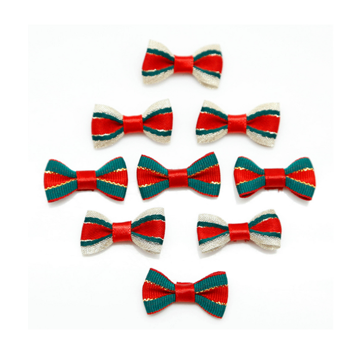 크리스마스 미니 리본 타이 장식 2color 성탄절 장식 파츠 미니어처