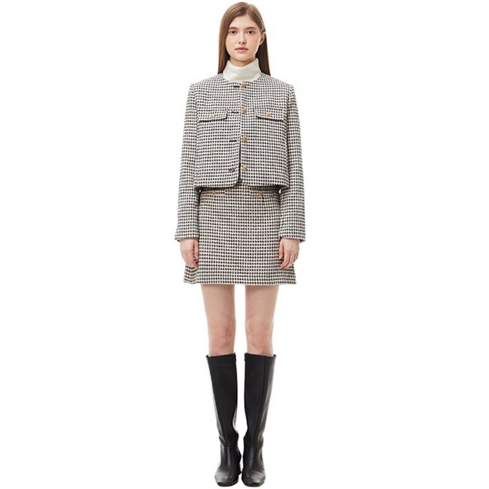 플라스틱아일랜드 트위드 미니 스커트 PP3WS461