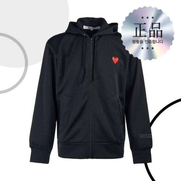 꼼데가르송 FW24 공용 하트 와펜 후드티셔츠 AX T172 051 1 BLACK 249446 꼼데가르송 FW24 공용 하트 와펜 후드티셔츠 AX T172 051 1 BLACK 249446