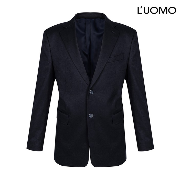 워모 울 혼방 테일러드 재킷 네이비