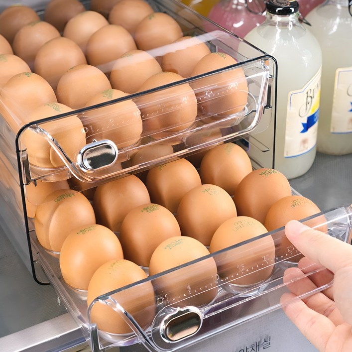 누모아 에그쏙 투명 계란트레이 3세대 대용량 서랍형, 1개