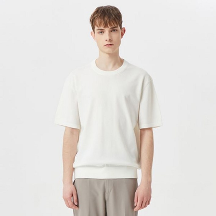 앤드지 남성 라운드넥 반팔 니트 BLE2ER1501