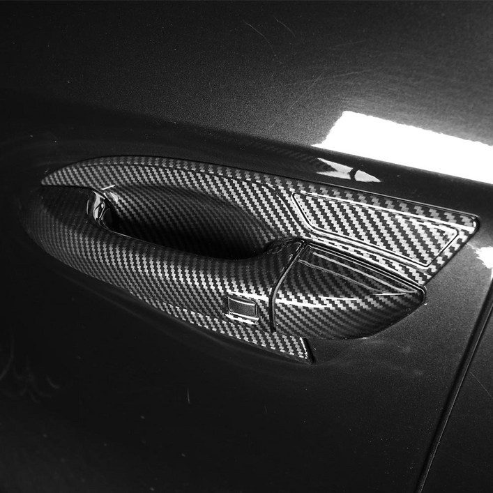 유투카 호환 렉스턴 스포츠 칸 자동차 악세사리 외부 튜닝 도어손잡이 커버 카본 몰딩, 기타