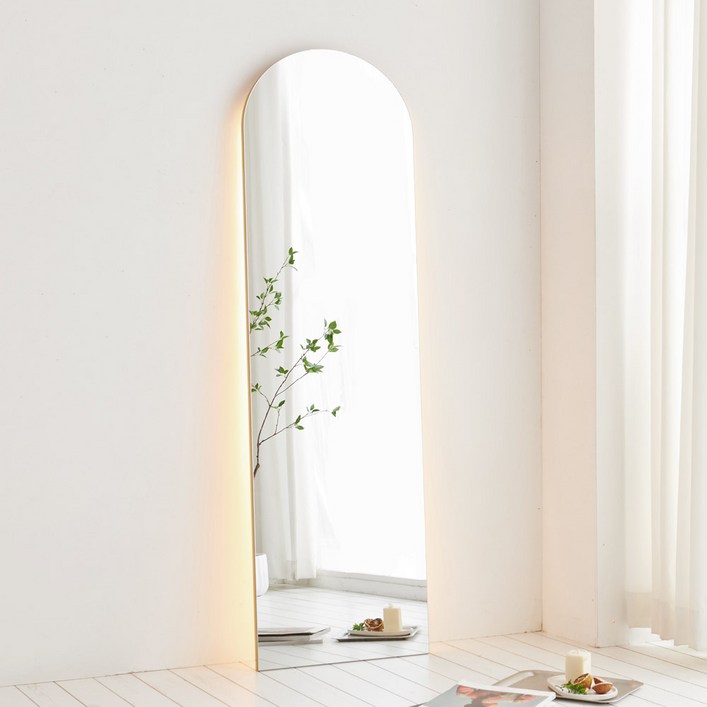 스칸디무드 스텔라 골드 아치형 전신거울 500X1800, 골드