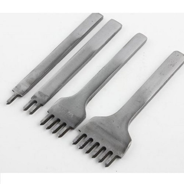 가죽공예 DIY공구 스티칭 펀치 치즐 1246날 4p 세트 목타 그리프 3mm 4mm 5mm 6mm 간격 LSTP, 1개