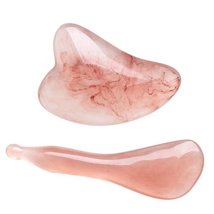 Sancagy 얼굴 괄사 마사지기 눈 코 턱선 얼굴 마사지기, 제이드, 1개