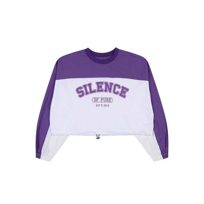 반에이크 배색나일론 크롭티셔츠 VB2YTSQ315Z